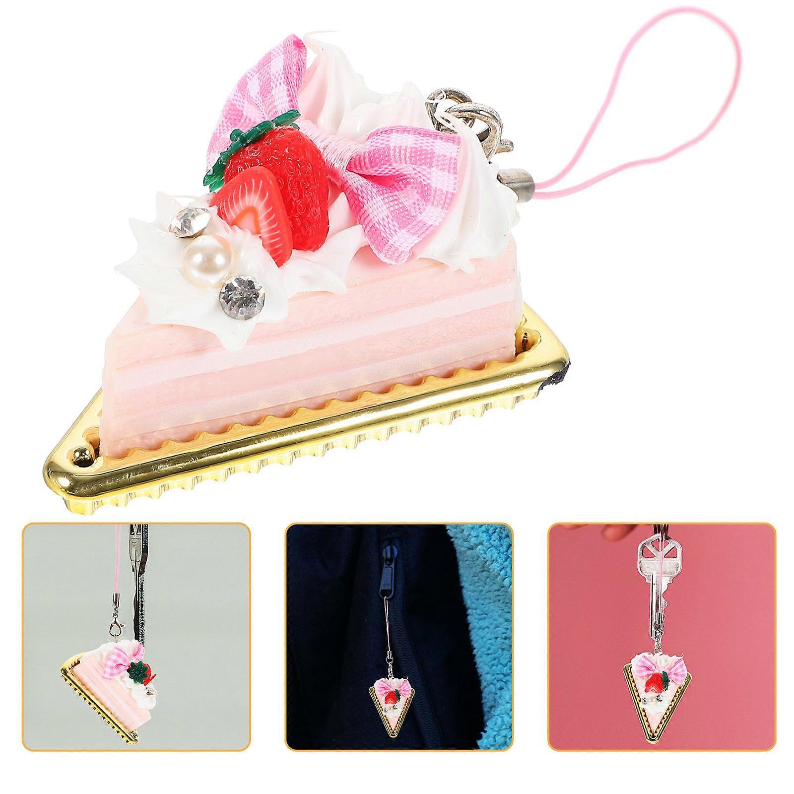 Funny Key Chain Cake Key Ring for Decoration 10Pcs