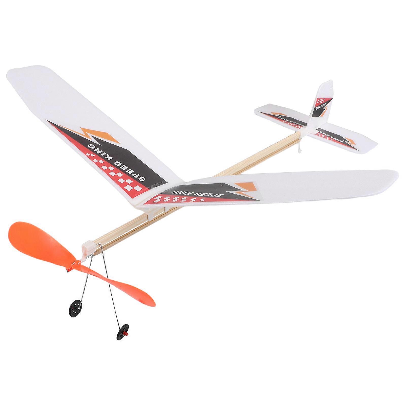 DIY Foam Airplane Model Kit Rubber Band Powered Airplane Glider Toy for Kids