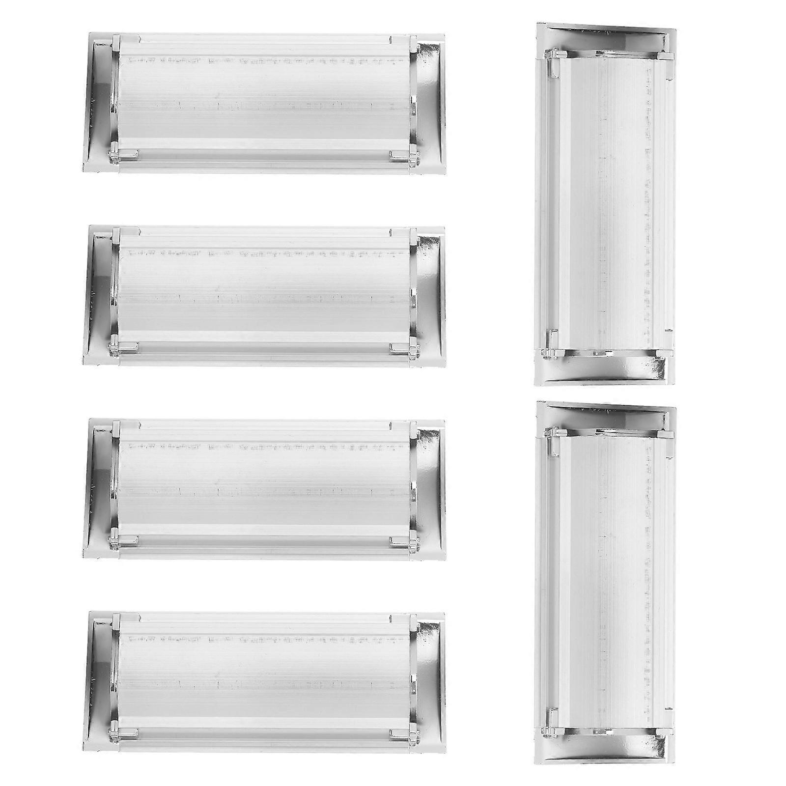 Silver Aluminum Alloy Drawer Pulls for Closet Door Hardware 6Pcs Set