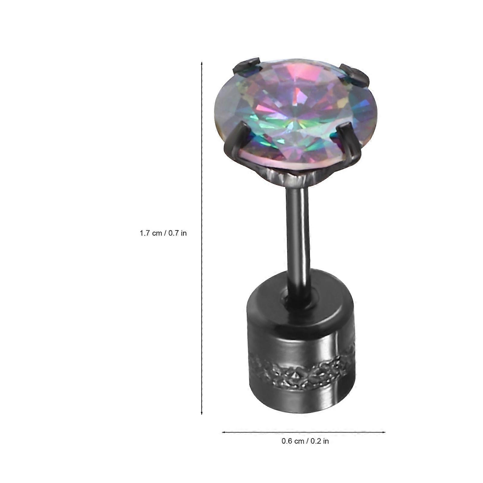 Titanium Stainless Steel Earrings Cubic Zirconia Studs for Decor 18Pairs