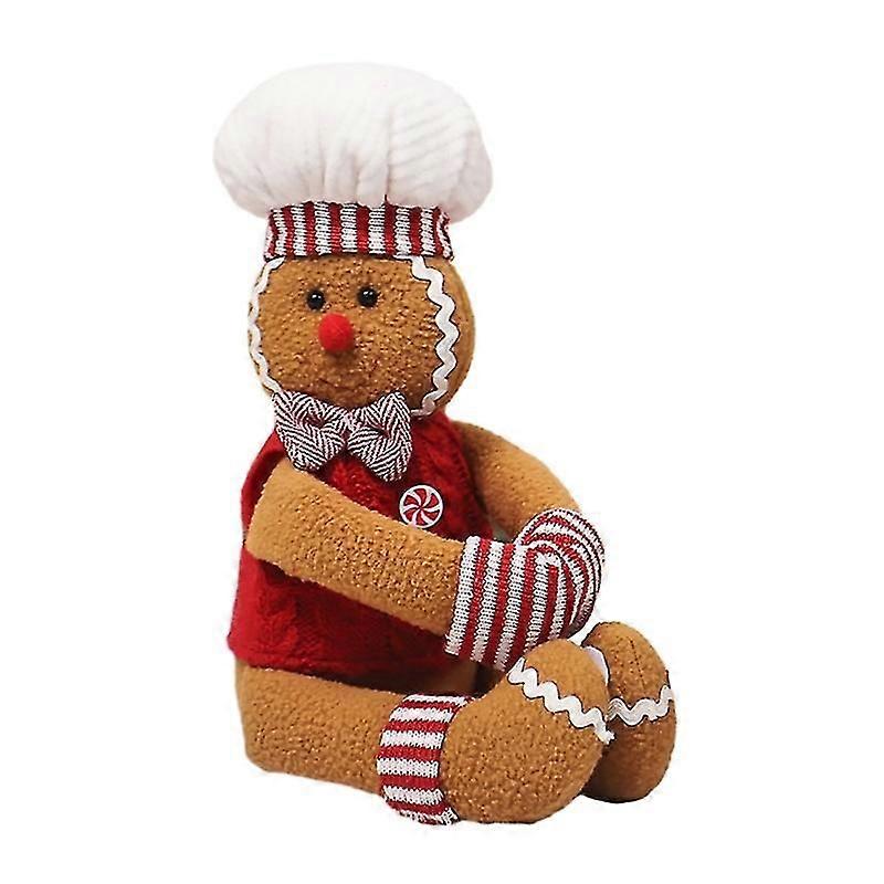 Gingerbreads Man Hugger Plush Tree Toppers Christmas Wine Bottle Cover Sleeve  Myi
