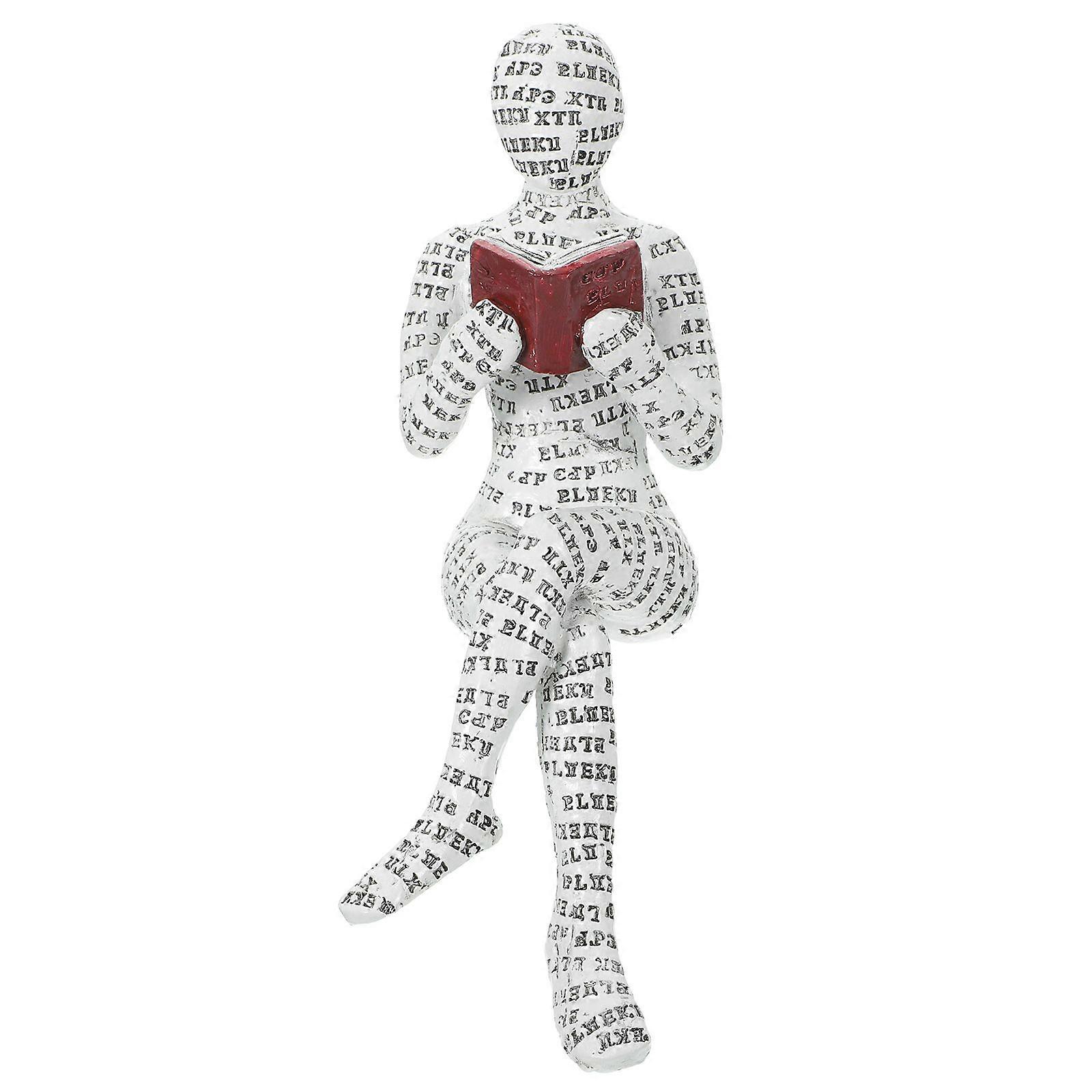 Reader Statue Reading Women Figurine Reader Desktop Decor Bookshelf Decoration