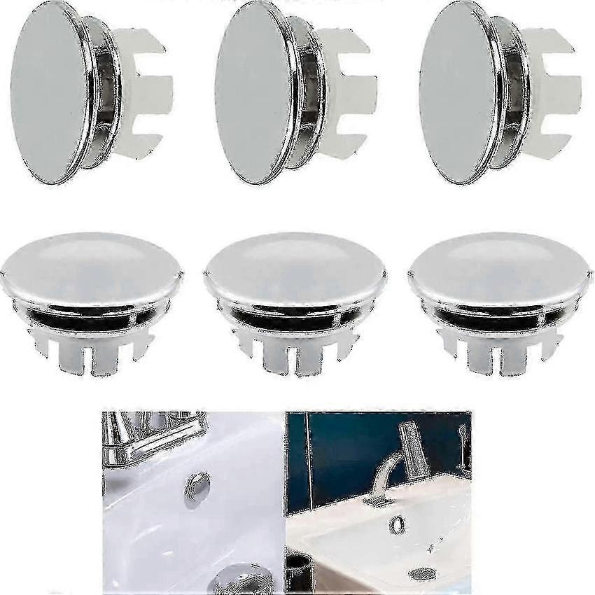 Bathroom Sink Overflow Cover Replacement 6pcs Round Hole Stopper Ring
