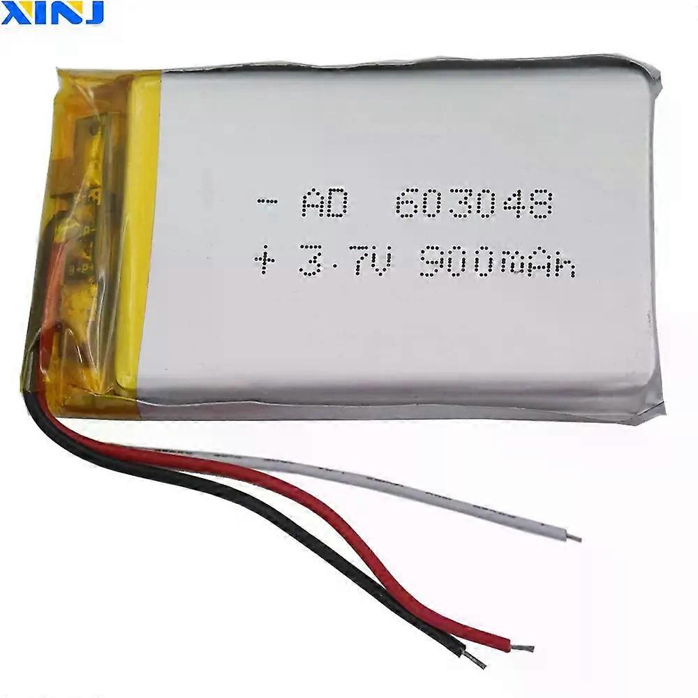 3.7V 900mAh 3.33Wh Thermistor 3 Wires Li-Polymer Li Lithium Battery 603048 Li-ion For Car Camera GPS LED Light Bluetooth Speaker