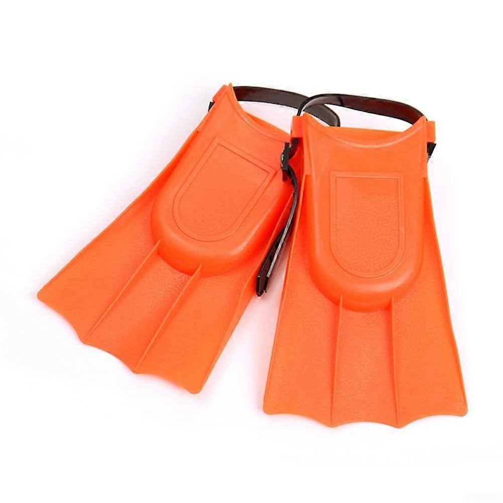 Child Swimming Fins Durable Non Slip Design Orange For Snorkeling Adventures