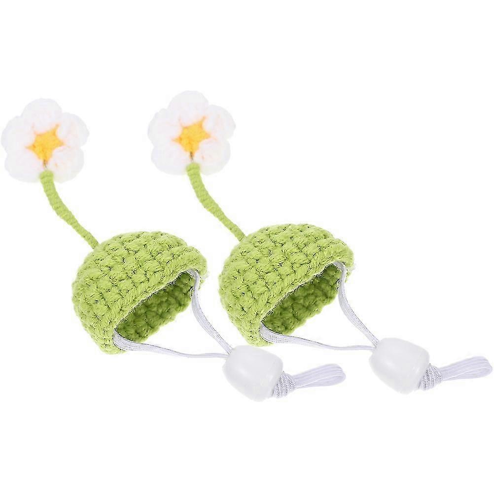 Adjustable knitted hat for guinea pigs 2pcs snake design