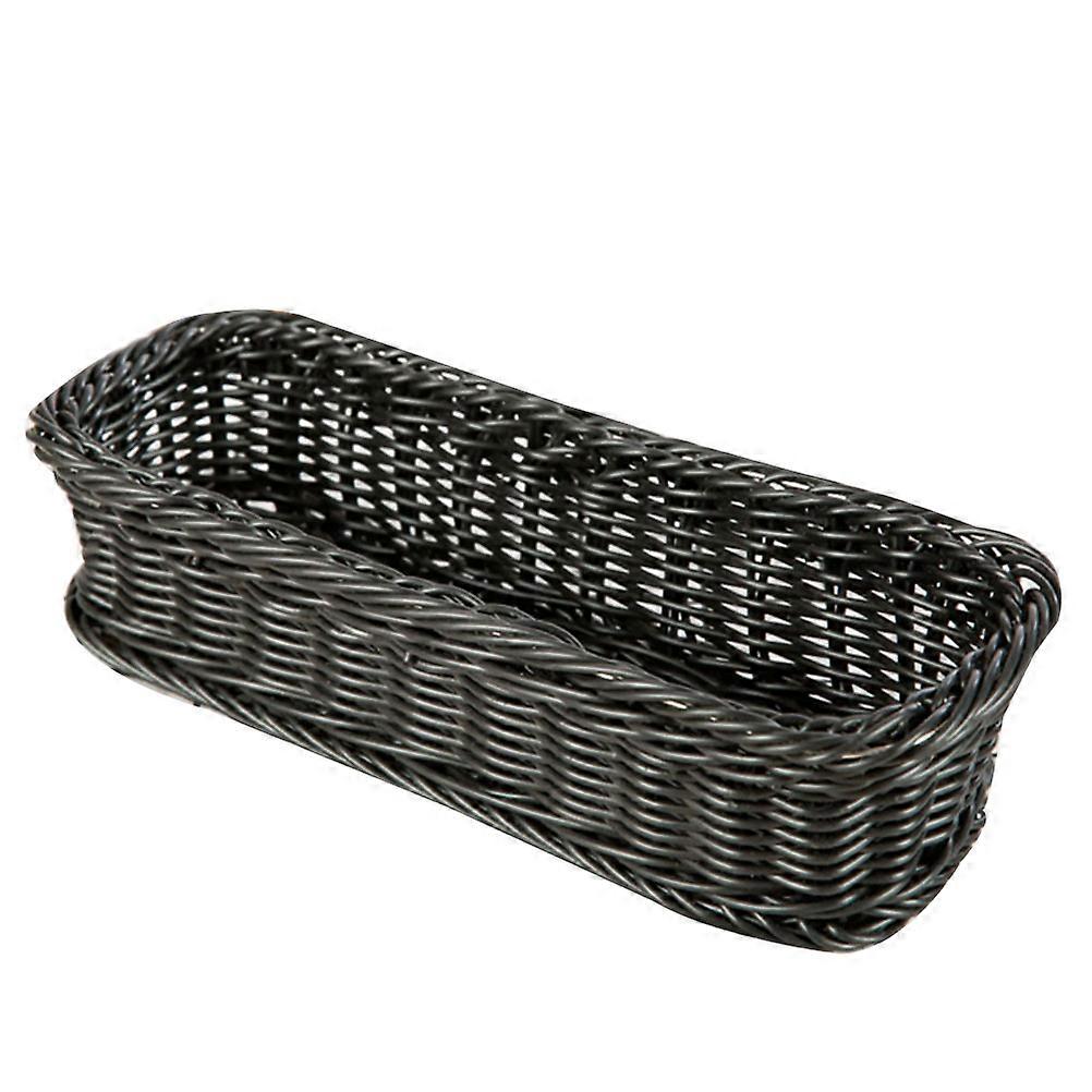 Woven Plate Basket for Home Use Storage Solution 1Pcs Grey