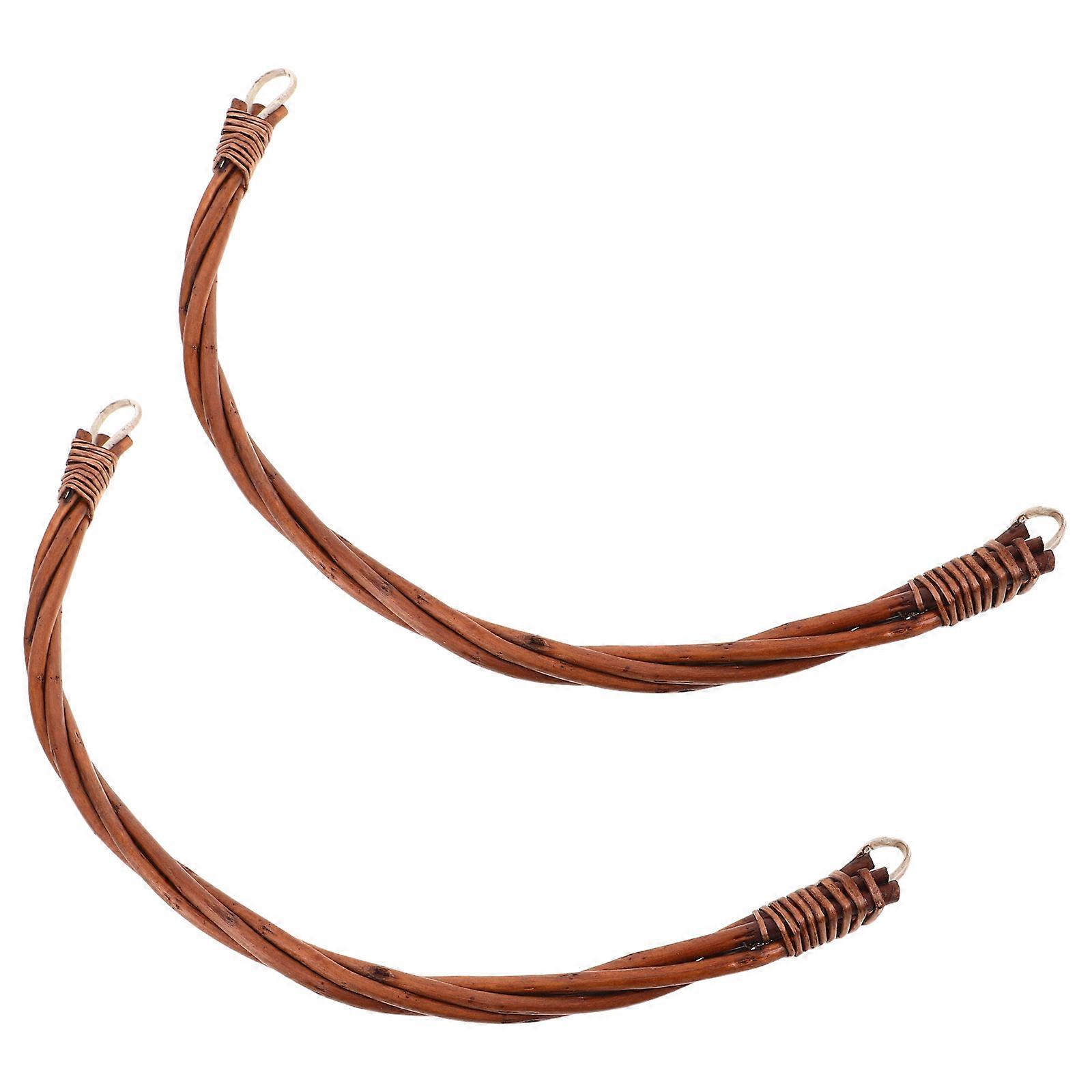 Handle Replacement 5Pcs Rattan Picnic Basket Handles for Comfortable Grip Use