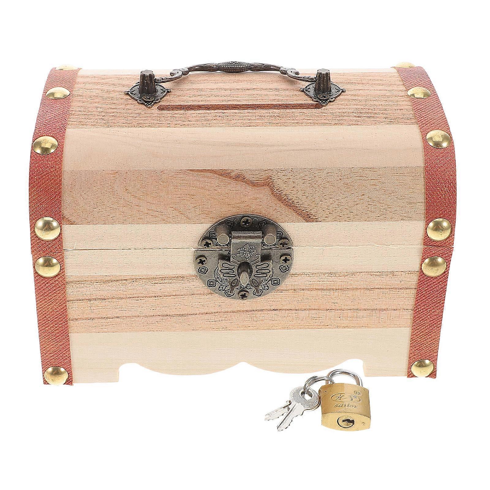 Multi Wooden Piggy Bank Coin Bank for Storage Use 3Pcs Set