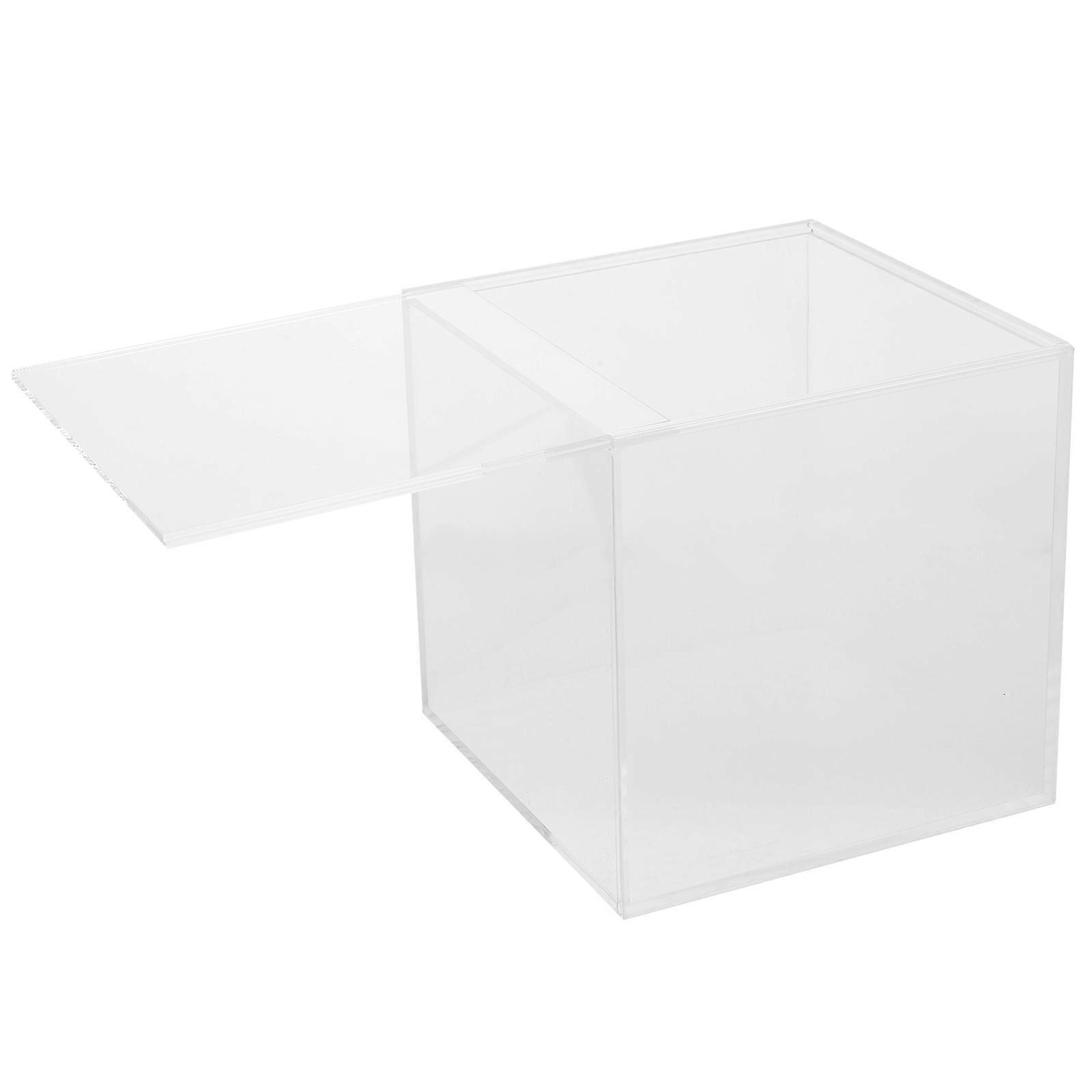 Acrylic Clear Display Case for Figurine Storage Protects Collectibles with Sliding Lid Design 1Pcs