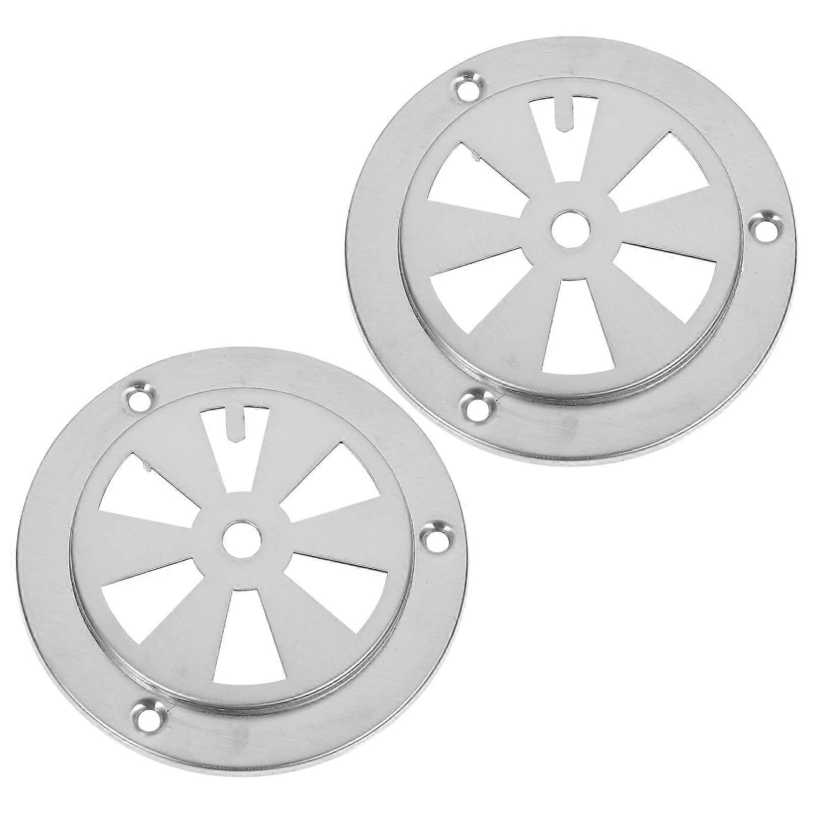 Kitchen Hood Filters Durable Design Laboratory Technicians Silver 3.73x3.73x0.79in Air Flow Control 2Pcs