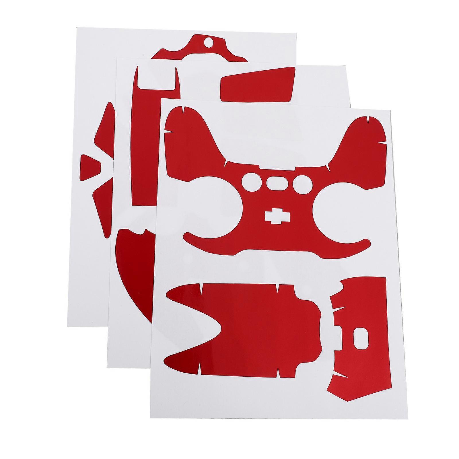 FPV Drone Decal Set For Outdoor Use Self-Adhesive Waterproof Red Color 2 Sets