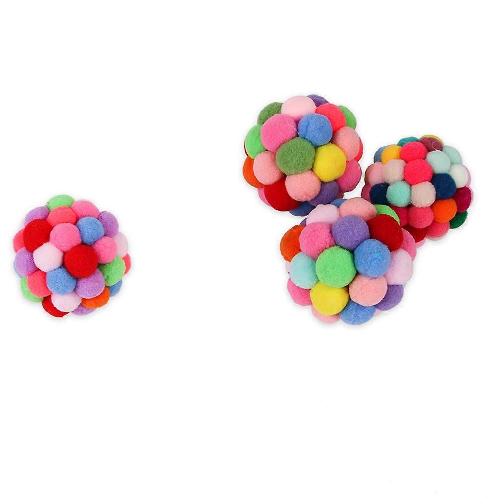 Cat Ball Toy Interactive Bouncy Ball for Fun 3Pcs with Colorful Bells