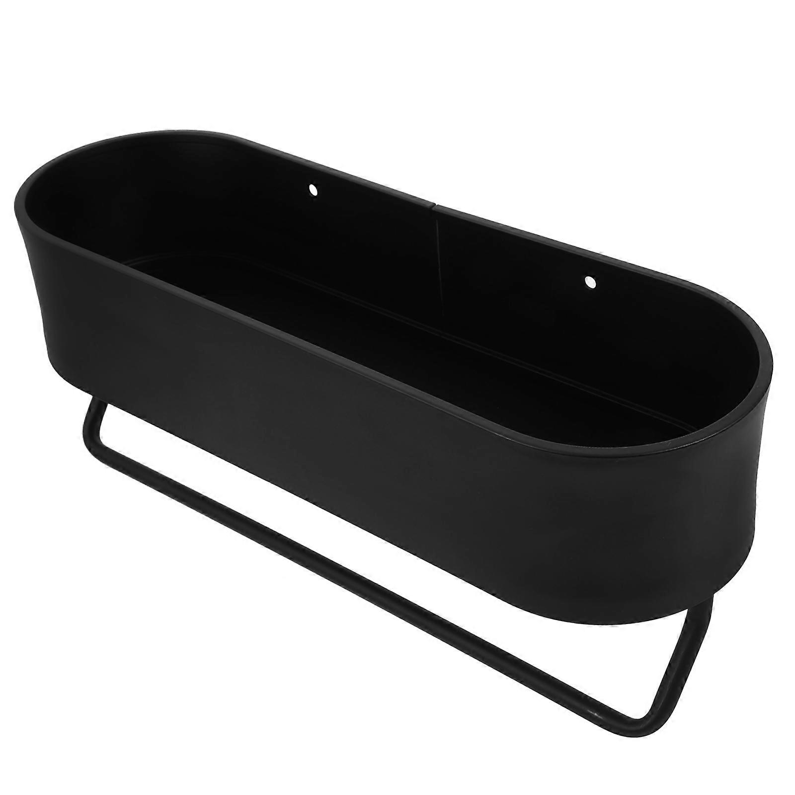 Black Aluminum Wall Mounted Rack for Bathroom Storage 3Pcs Pack