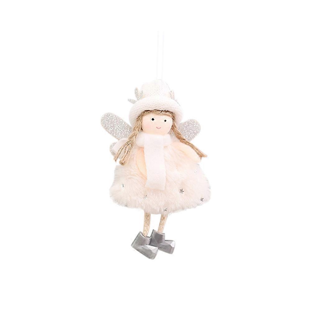 Christmas Tree Angel Dolls Hanging Decor with 3Pcs Xmas Tree Ornaments