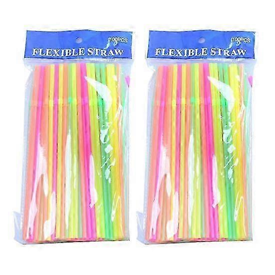 1 Set Drinking Straw Flexible Disposable Straws Colorful Bendable Beverage Straws for Party Decoration 2025