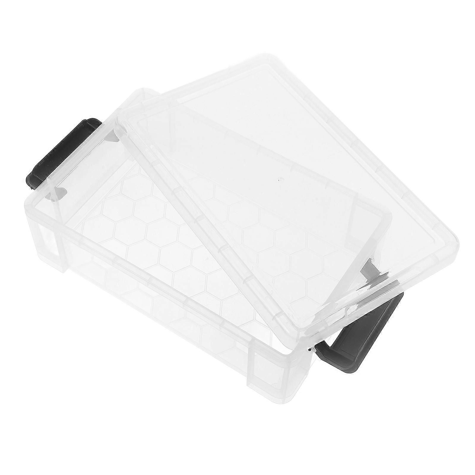 Large Capacity Pencil Box with for Storage Use 3Pcs Black Plastic