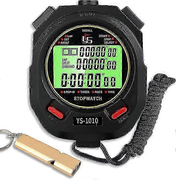 2025 Stopwatch with Whistle - Professional 60 Memory Mute Light Function for Sports