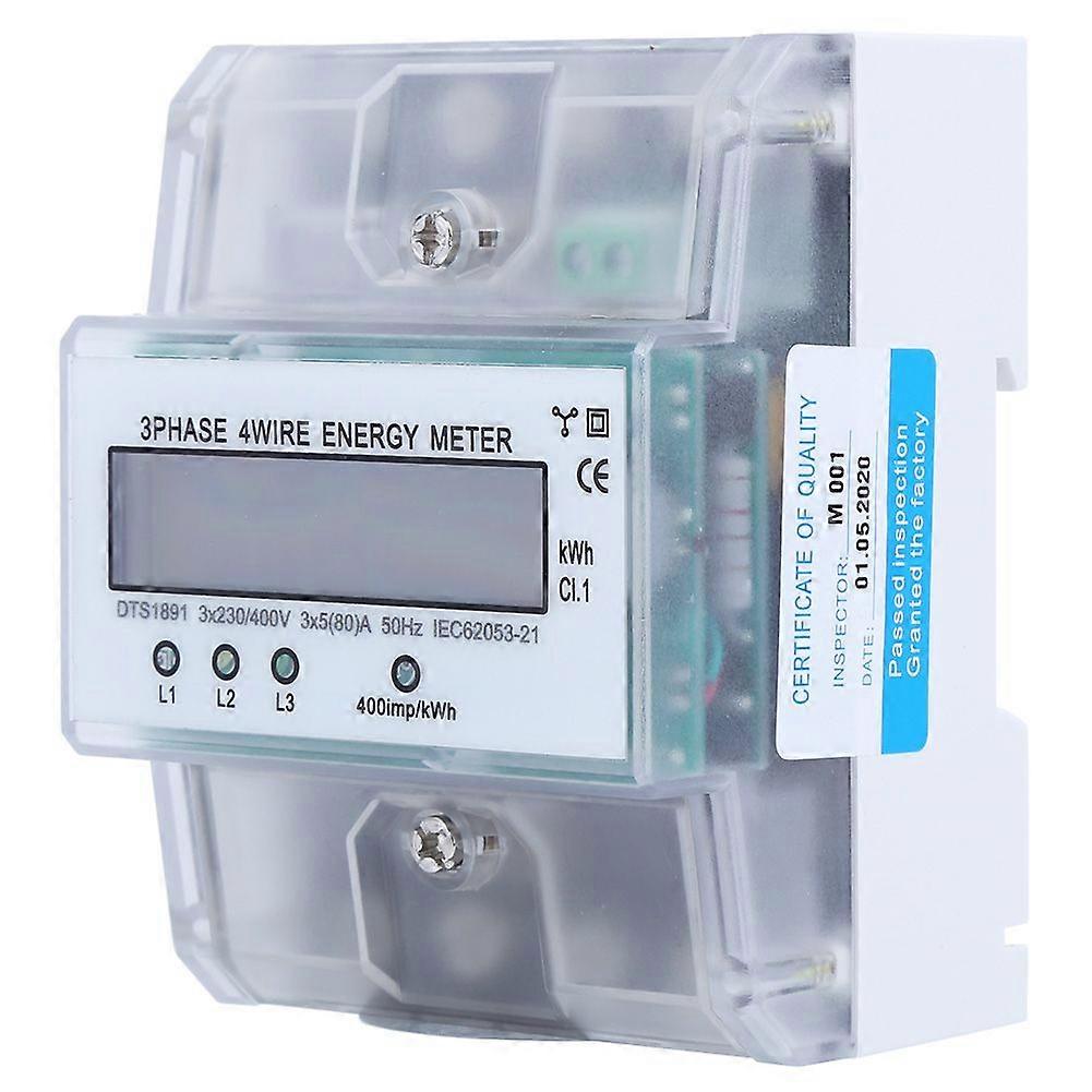 High quality  DTS1891 three-phase four-wire 4P white shell rail meter (replace