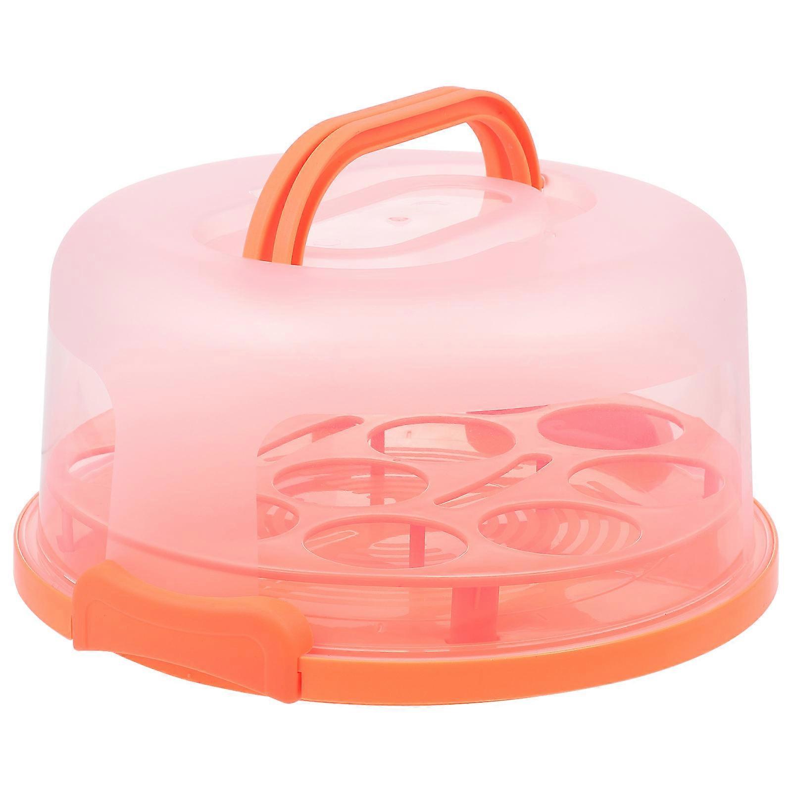 Locking Design Cake Storage Box With Handle For Customers Food Protection 30.3X30.3X15.6CM 1 Set