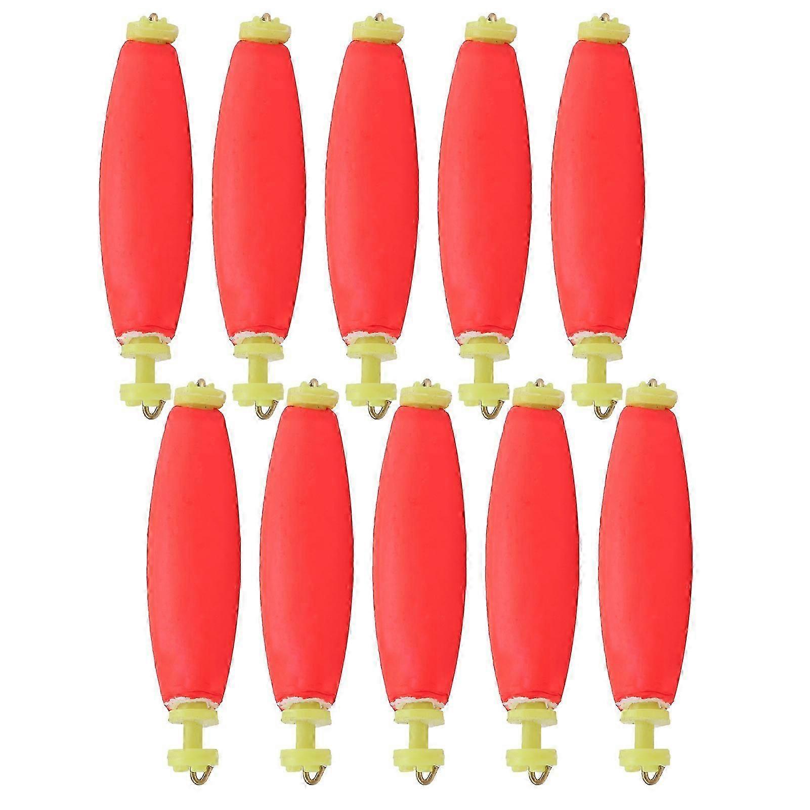 10pcs EVA Fishing Foam Spring Float Bobber MultiPurpose Fish Feed Baits Oval Type