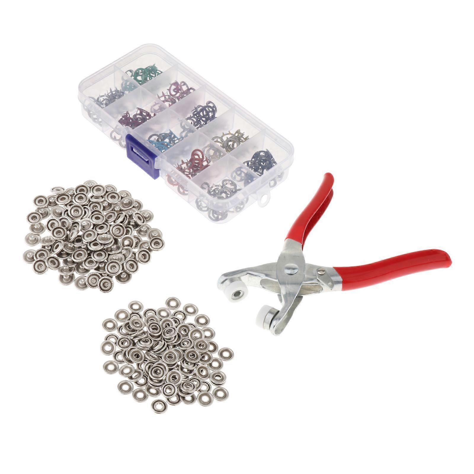 Snaps Buttons with Pliers Press Studs with Setting Tool for Leather Crafting