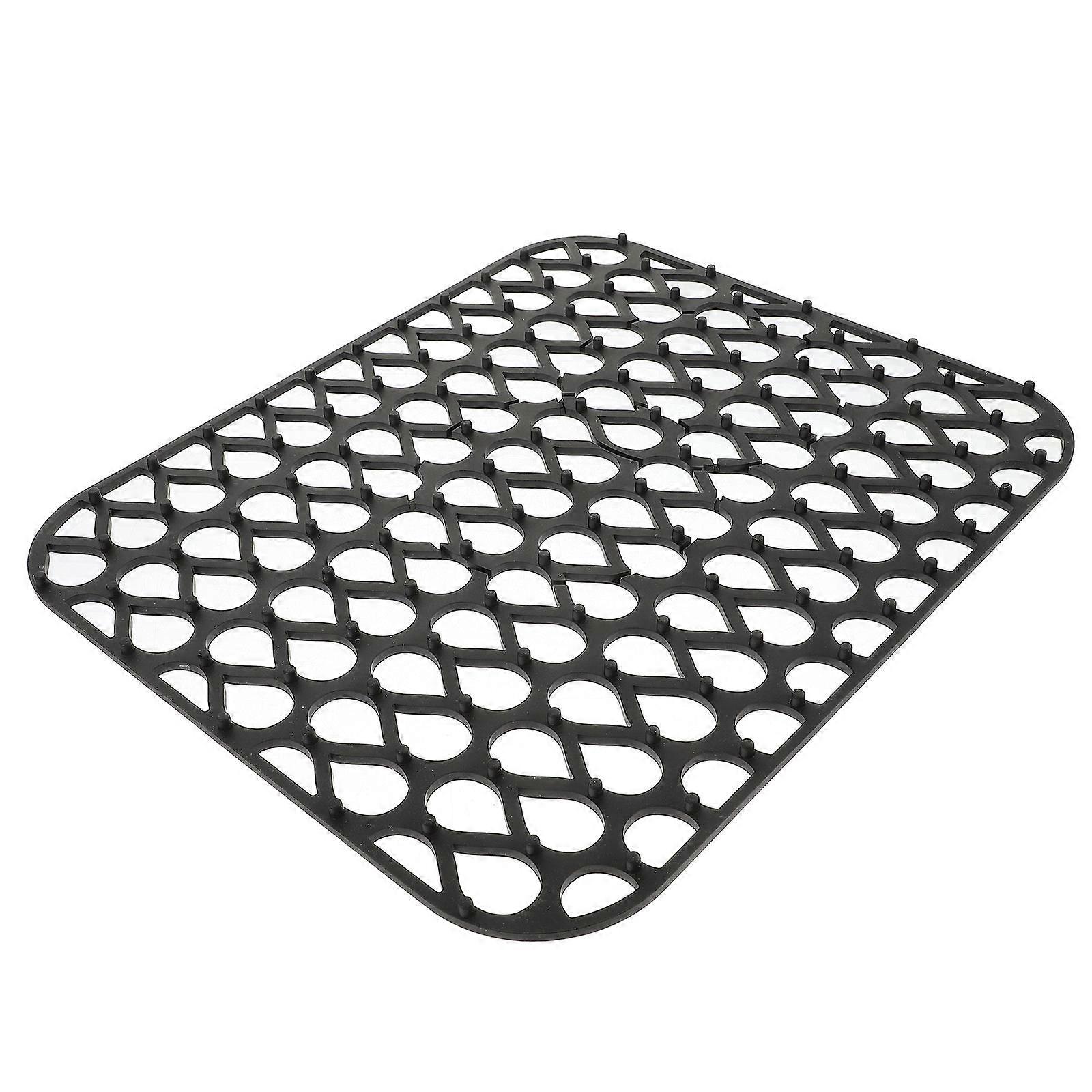 Silicone Sink Mat Kitchen Sink Protector for Kitchen Use 2Pcs Black