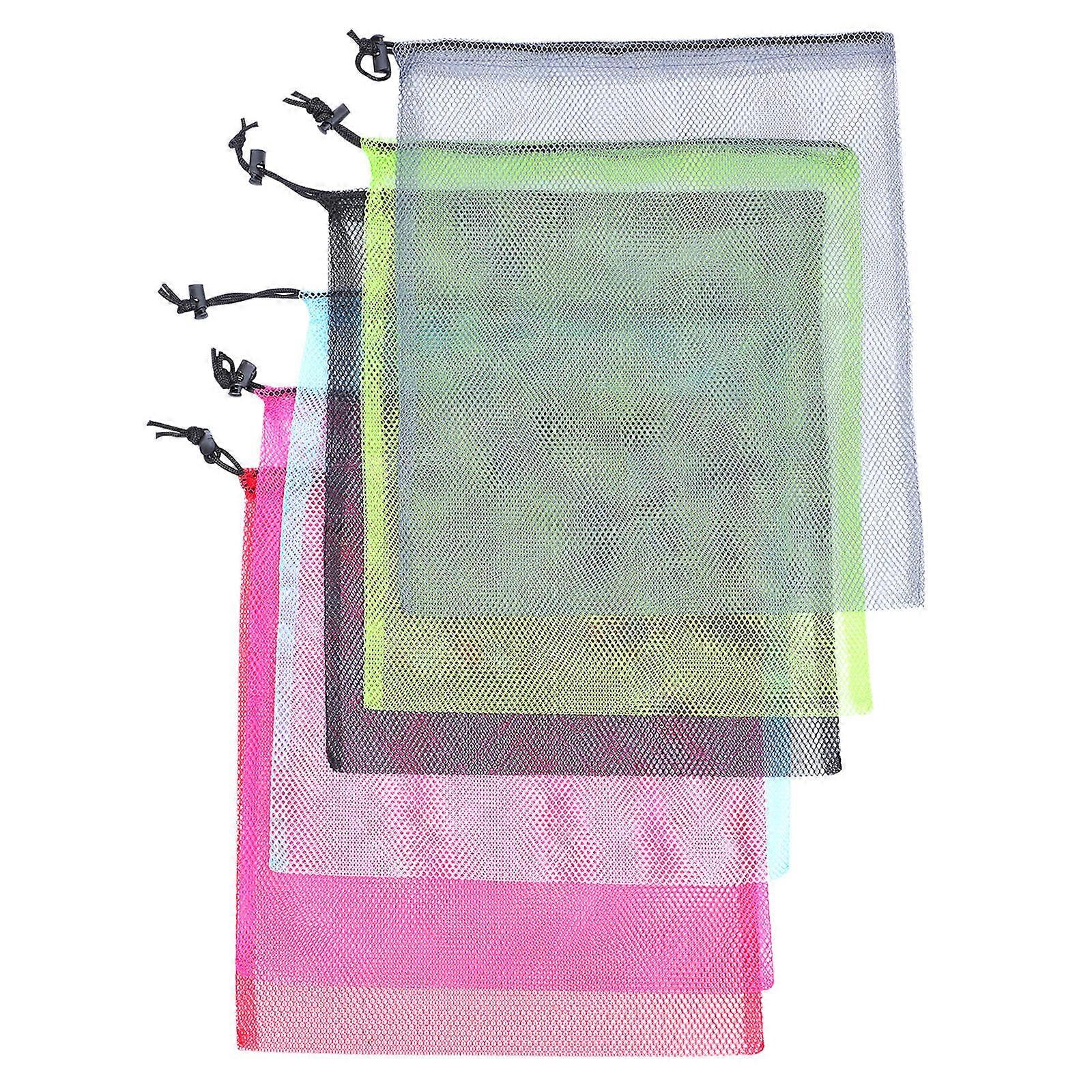 Portable Drawstring Mesh Bag Storage Pouches for Storage 12Pcs Assorted Colors