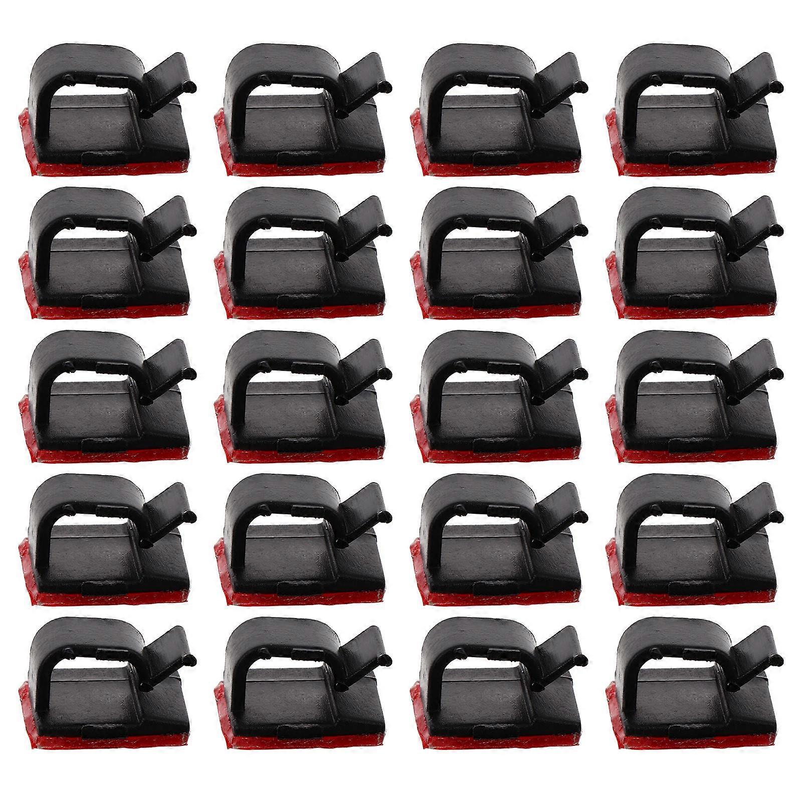 Data Cable Organizer Clips for Home 20Pcs Adhesive Plastic Cord Holder