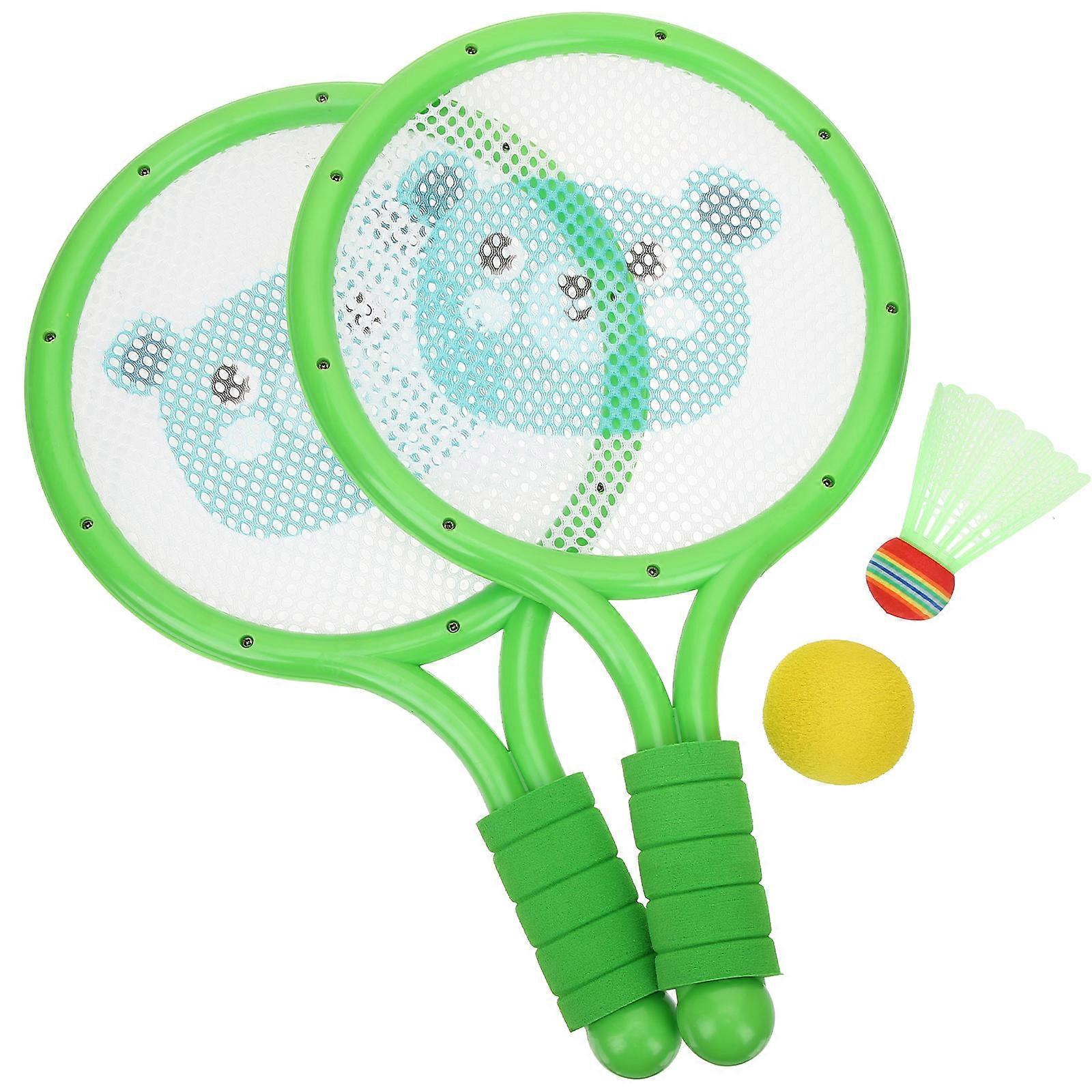 Portable Badminton Racket Practicing Toy For Kids Exercise Motor Skills Outdoor Play 38.5x23cm Fashionable Style 3 Sets