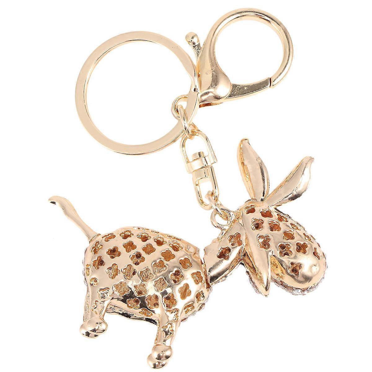 Bag Pendant 3Pcs Black Durable Alloy Build Donkey Key Ring for Keys