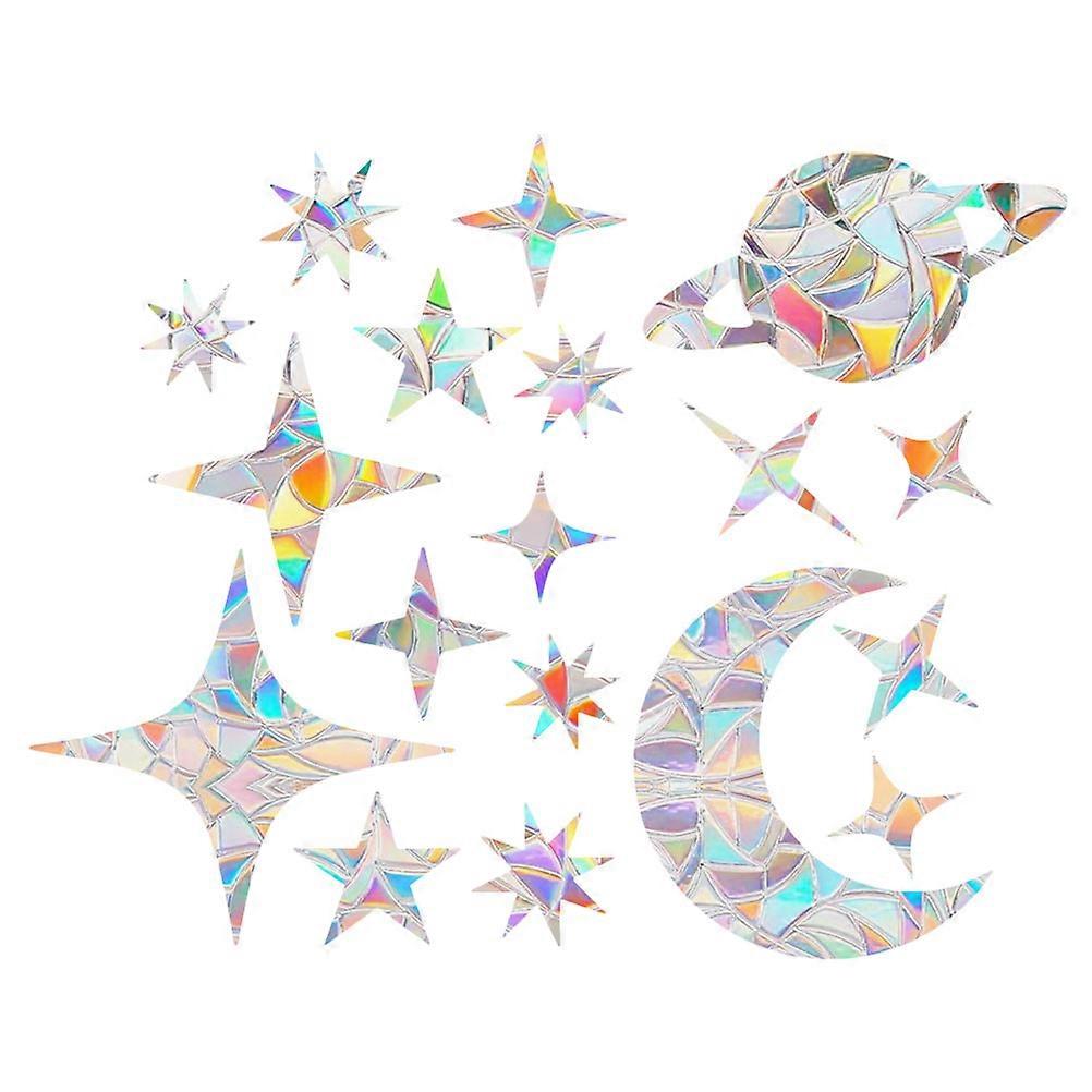 Window Prism Cling Decorative Sun Glass Static Cling 5 Sheets 29X22X0.10CM Anti-Collision Bird Deterrent