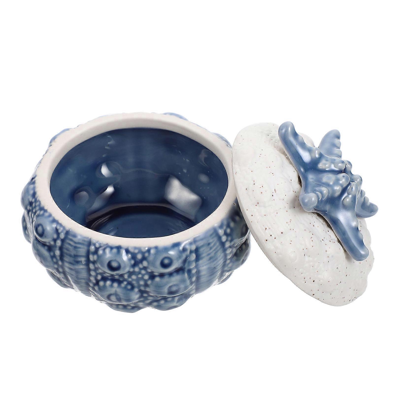 Porcelain Containers Household Use Easy to Clean Long Term Use Nordic Style 3.3×3.3×2.6in 1Pcs