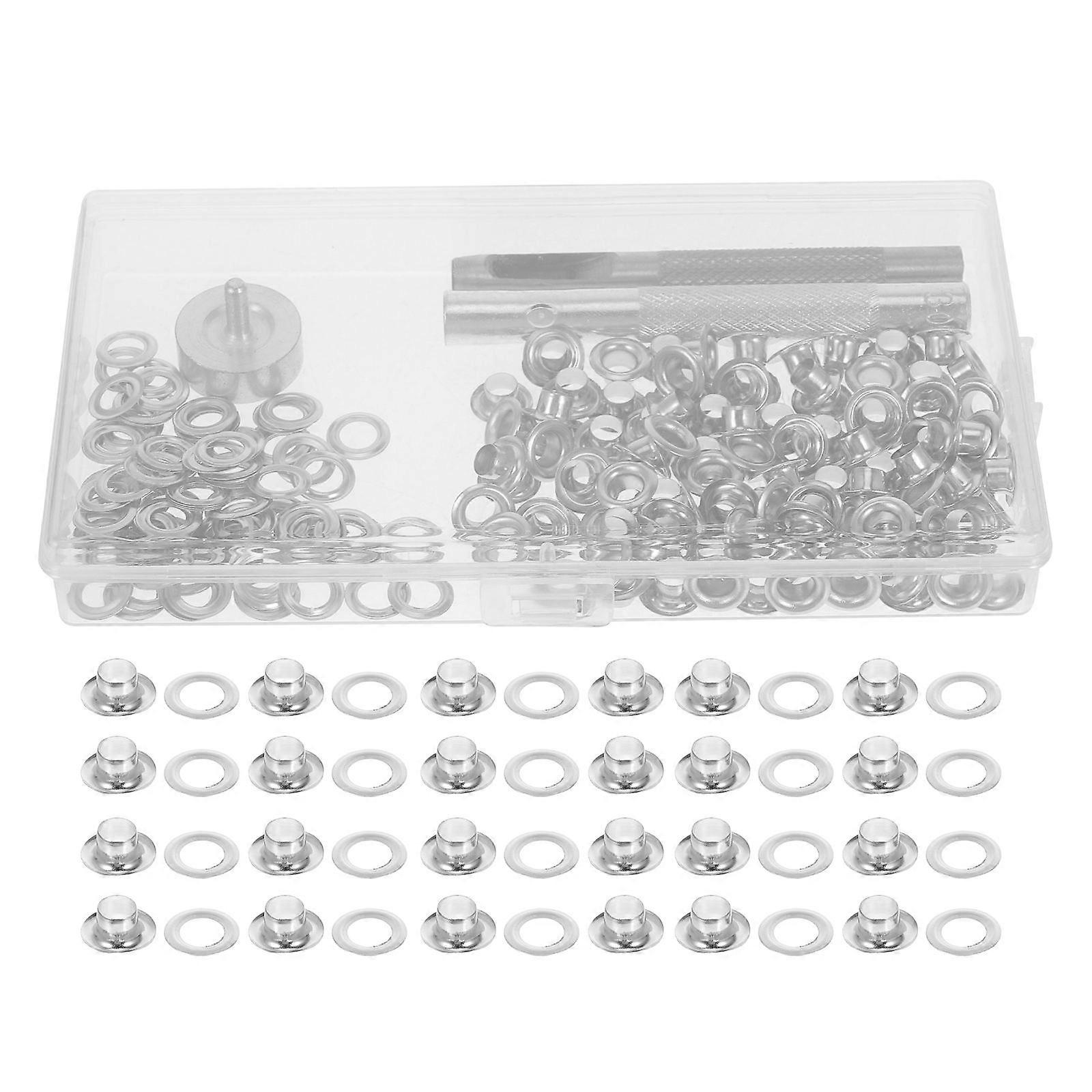 Grommet Eyelets Tool Kit for Crafts 5Sets with Metal Eyelets and Tools