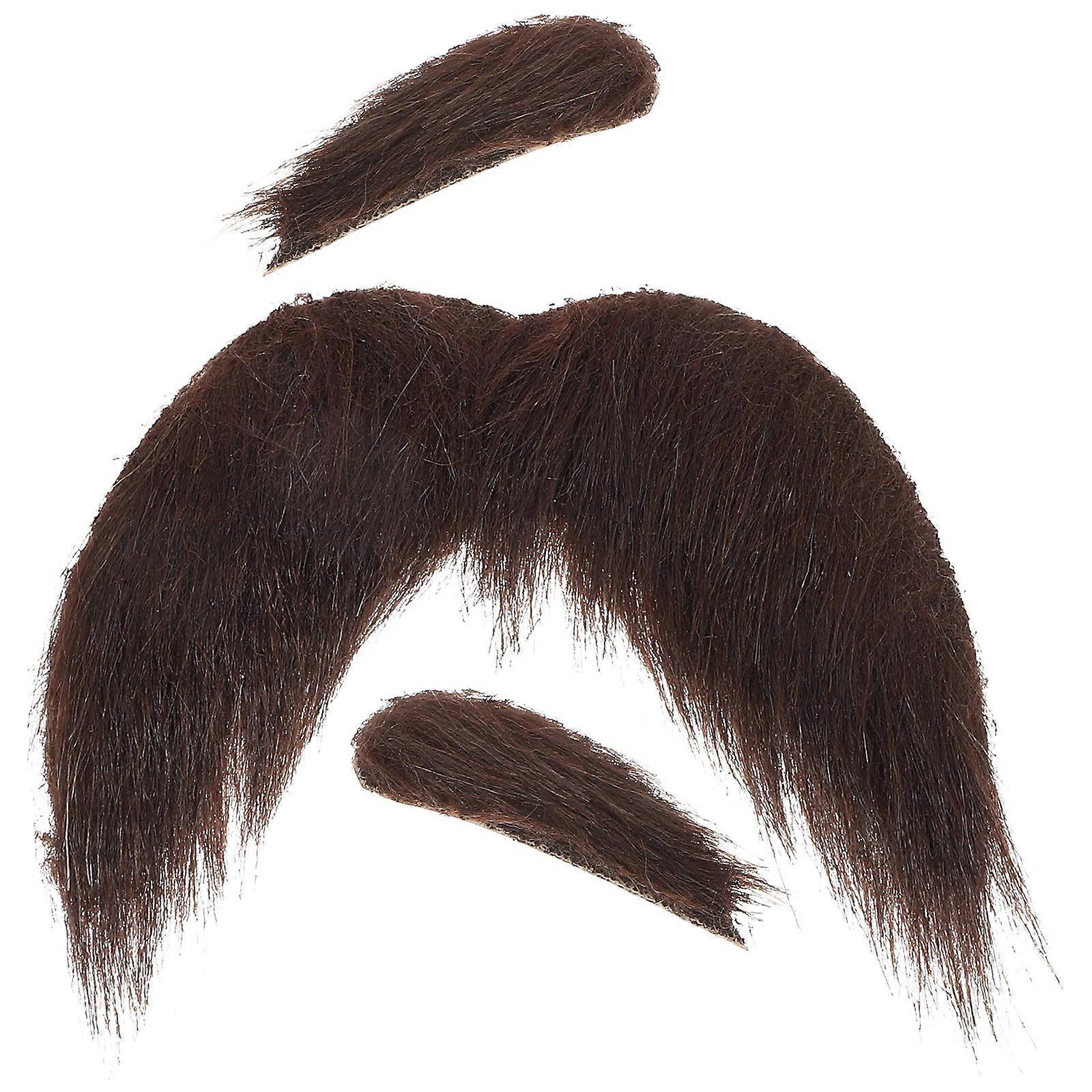 Self Adhesive Fake Mustache and Eyebrows for Costume 4Sets