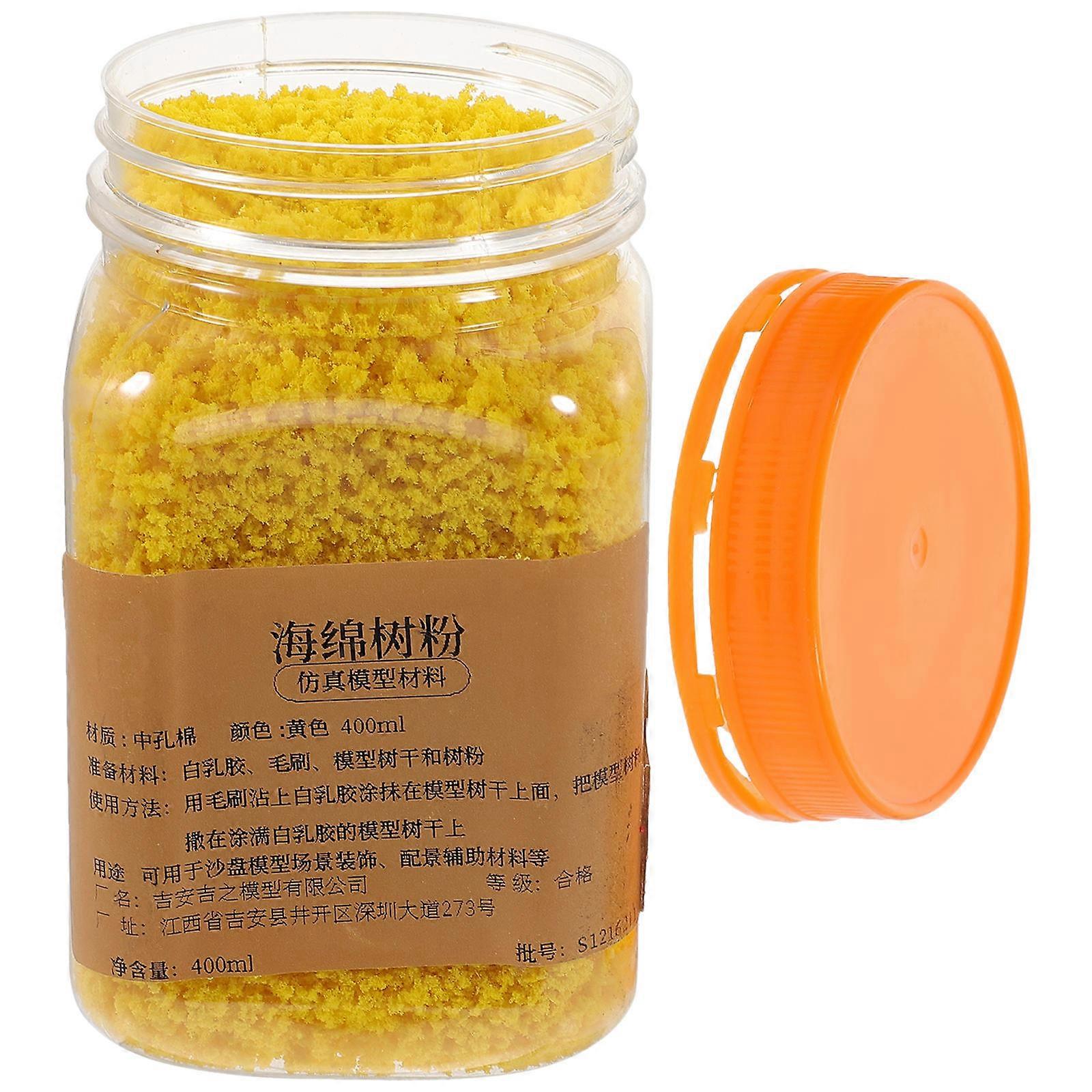 Sponge Tree Powder Landscape Basing Material for Decor 3Pcs 1 Bottle Yellow