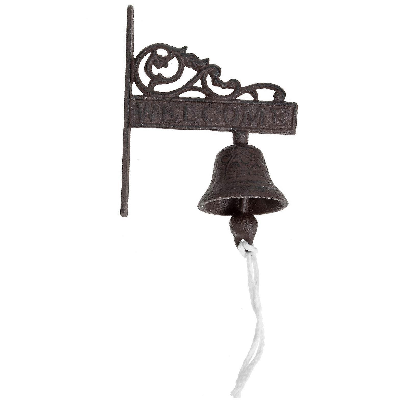 Manually Shaking Doorbell Iron Hanging Bell for Decoration 2Pcs