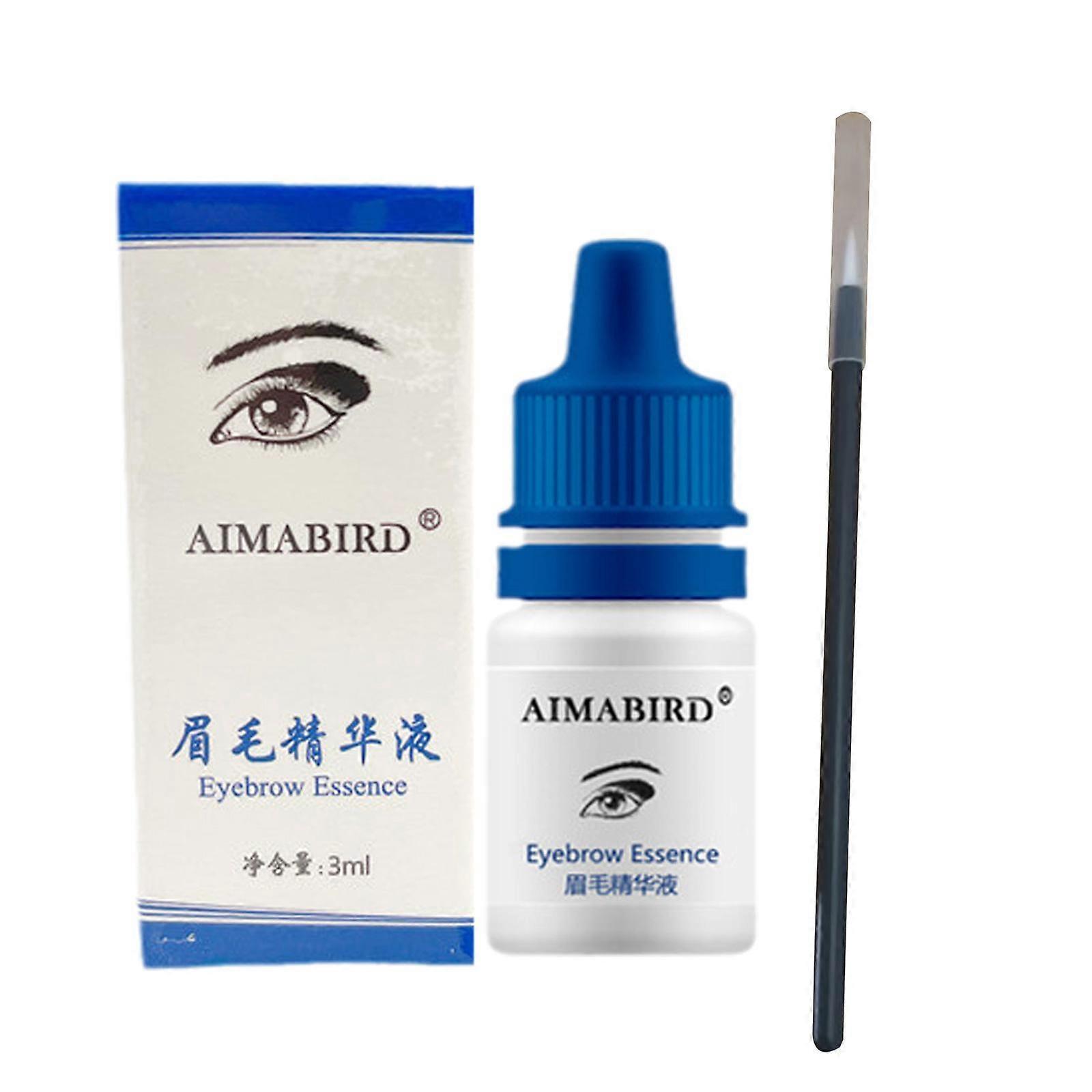 3ml Eyebrow Growth Serum with Nourishing Brush for Longer Thicker Eyebrows Natural Nutrient Solution Daily Care Kit