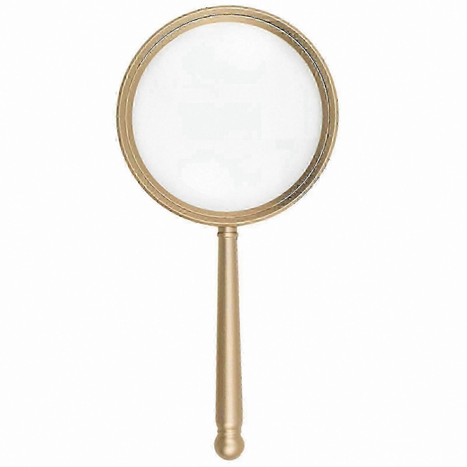 Magnifying Glass with Large Lens and Metal Handle, 10X Handheld Tool for Reading and Inspection