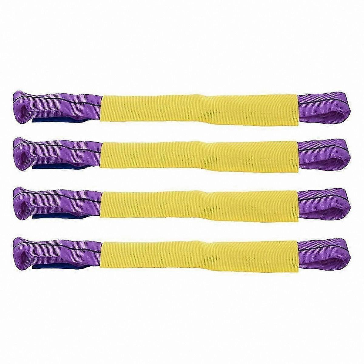 4-Pack Heavy Duty Soft Loop Tie Down Straps for Car and Axle Retractable Use