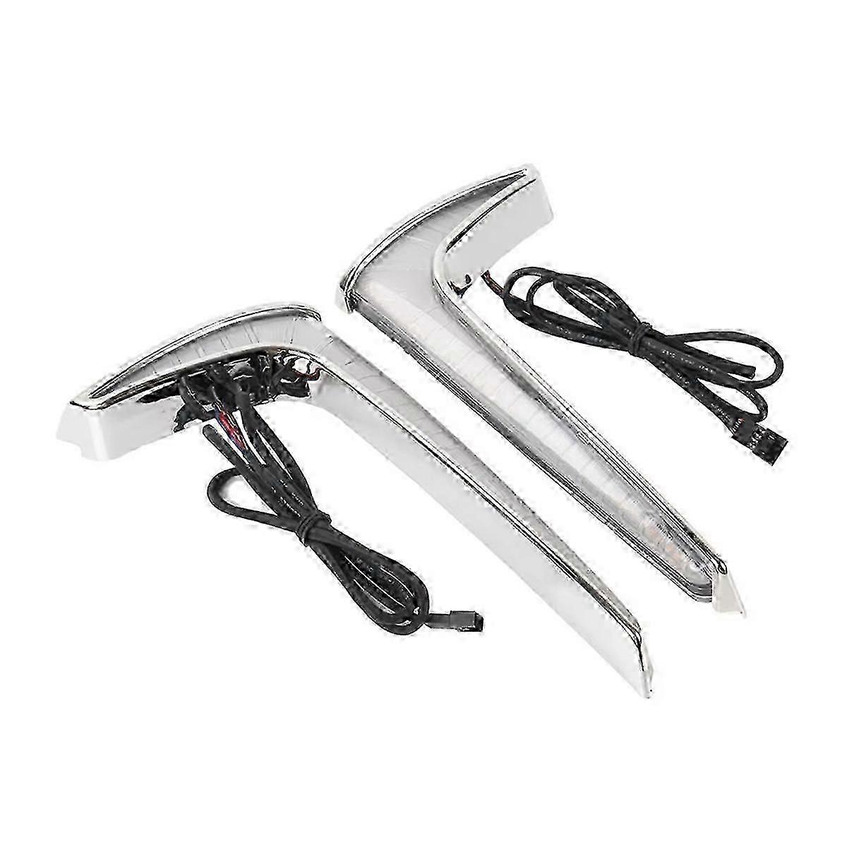 Motorcycle Front Fairing LightIndicator Run Turn Brake Lights for Indian Chieftain Pursuit Silver and White