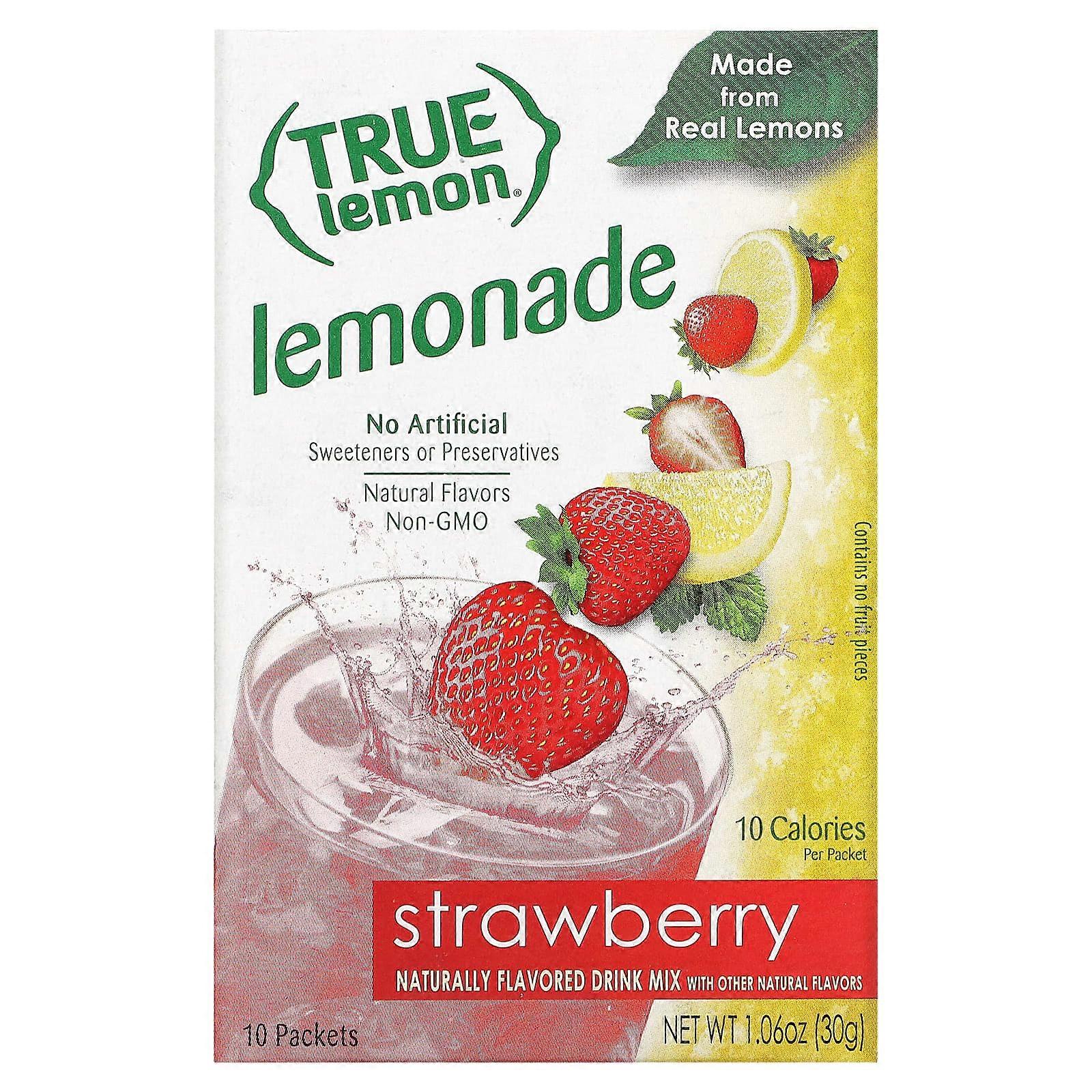True Lemon, Strawberry Lemonade, 10 Packets, 0.11 oz (3 g) Each