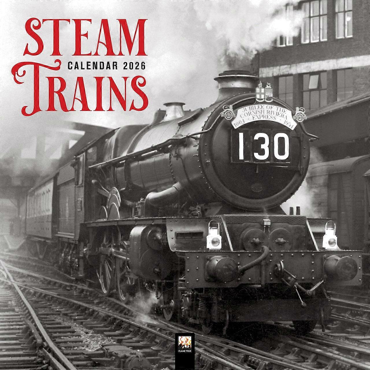 Flame Tree Steam Trains Calendar 2026