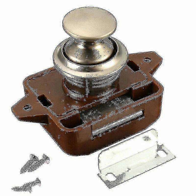 Latch Knob Push Button Catch Lock Cupboard Door Motorhome Camper Caravan Cabinet