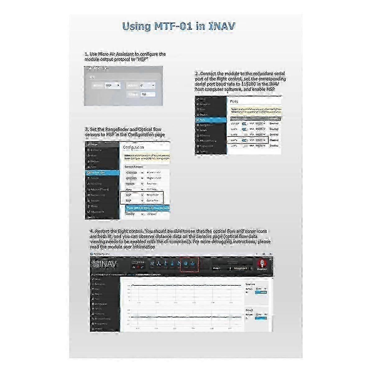 MTF 01 Optical Sensor Module PMW3901 Optical Flow Sensor UAV Positioning 8M Laser Ranging Integrated JP