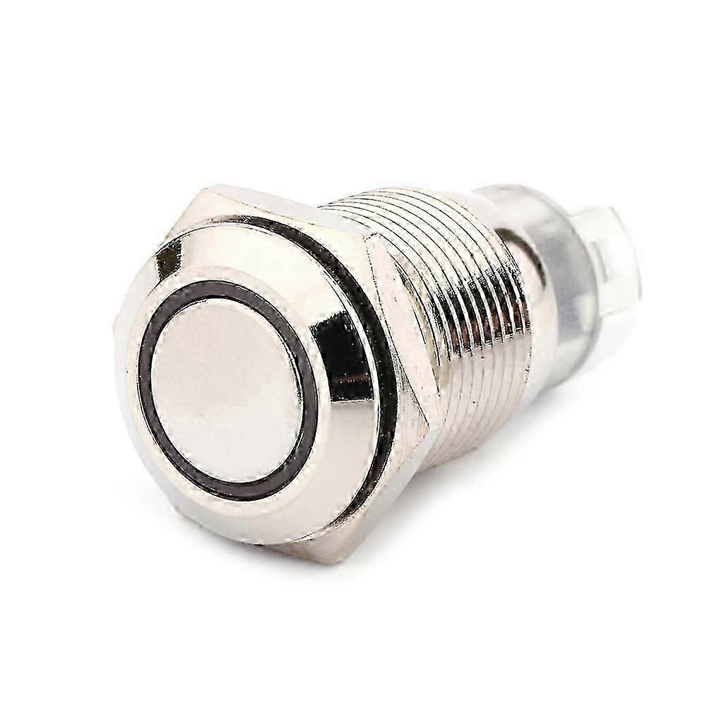 Auto 16mm 1NO 1NC Connection 12V Metal LED Toggle Switch Latching Push Button LJ