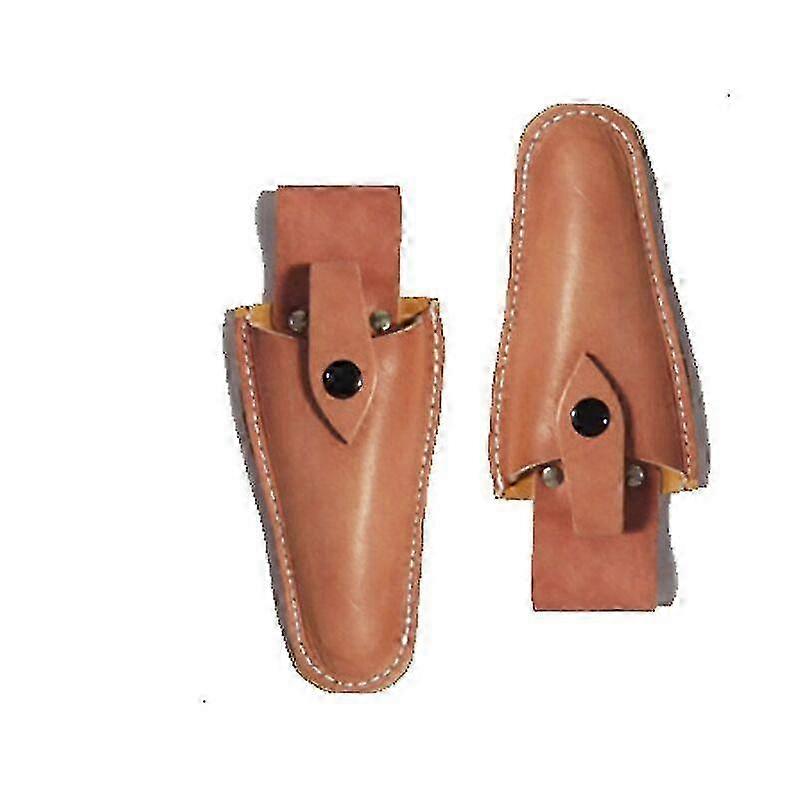 Premium Cowhide Leather Garden Pruning Shears Case, Durable Protective Cover for Fruit Branch Scissors (2-Pack)