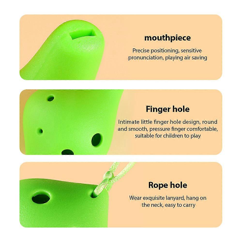 6 trous en résine Ocarina Alto C Instrument de musique de style simple pour mélomane et débutant R
