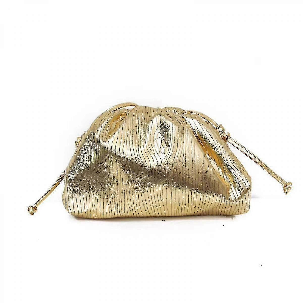 Women's Cloud Dumpling Crossbody Bag with Sparkly Clutch Design