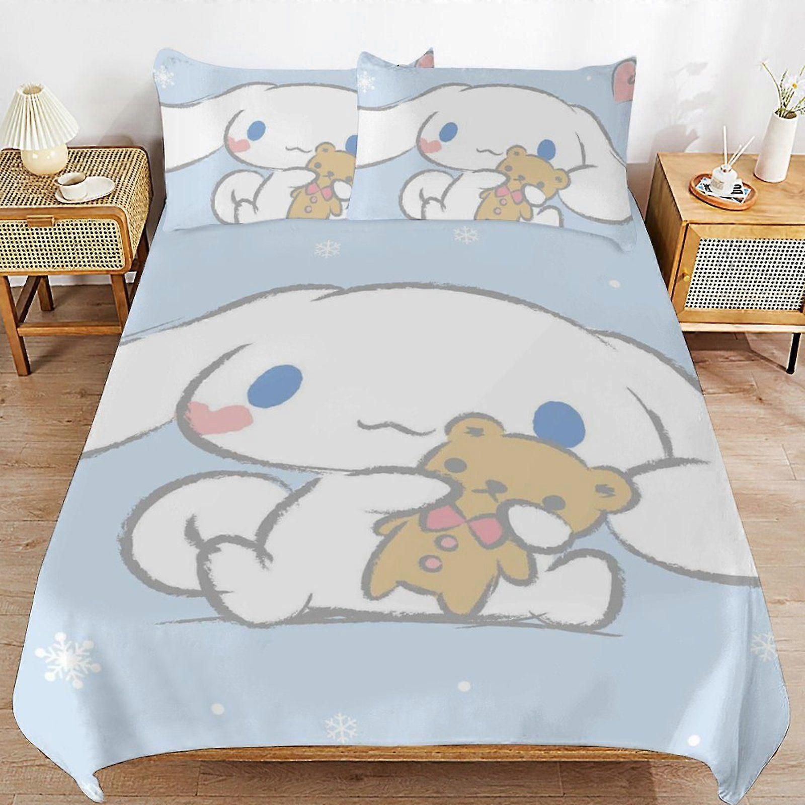 W442 Sanrio Ultra Smooth Touch Durable Comfort Secure Zipper Sleep Set Duvet Cover Sets Everyday Use M442